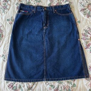 VTG Y2K Tommy Hilfiger Denim Midi Skirt, 11
